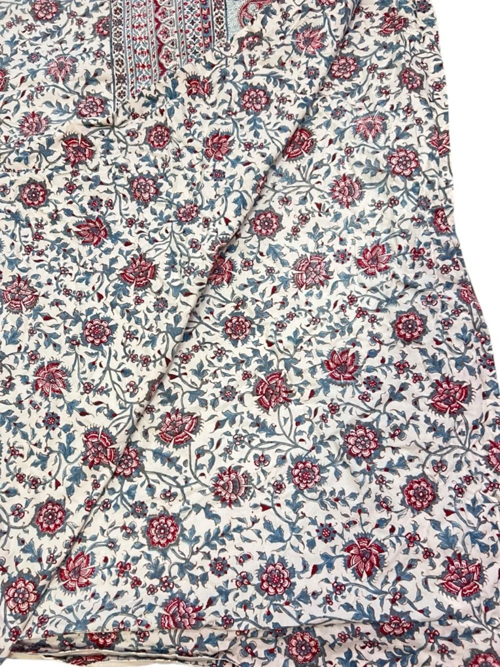 Ralph Lauren Belle Pointe Avah Cotton Queen Duvet Cover Floral Paisley